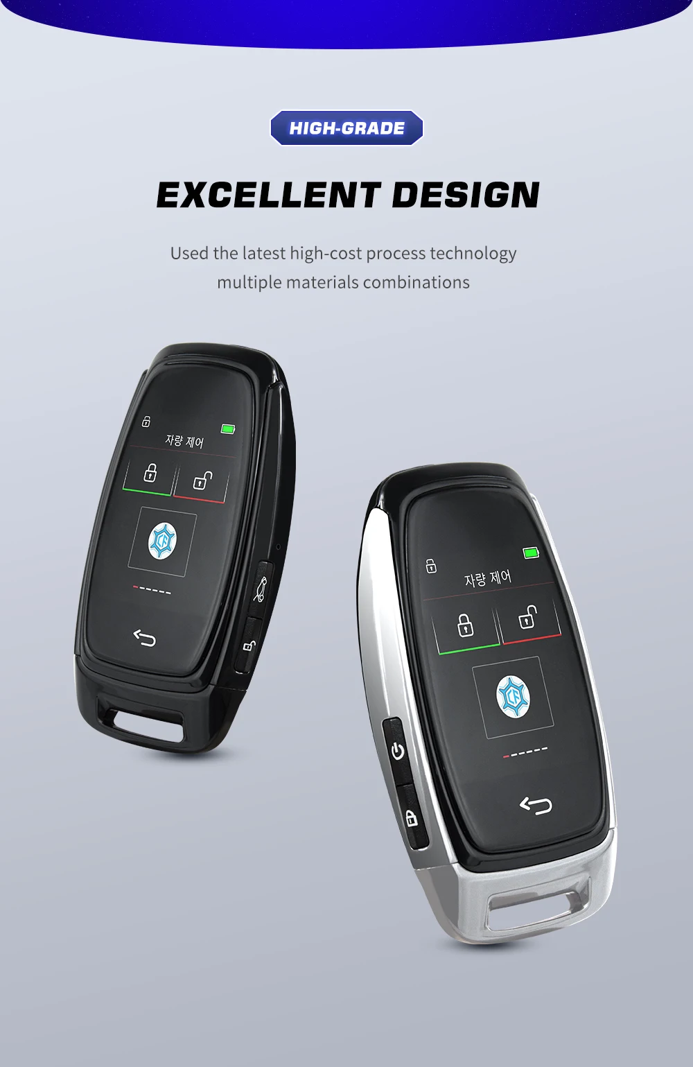 CF920 schermo LCD a chiave intelligente modificato universale per Audi per VW per Hyundai comodo accesso senza chiave blocco automatico coreano/inglese - S9b7dc0dd8c0241d4bc372c35a151d9114