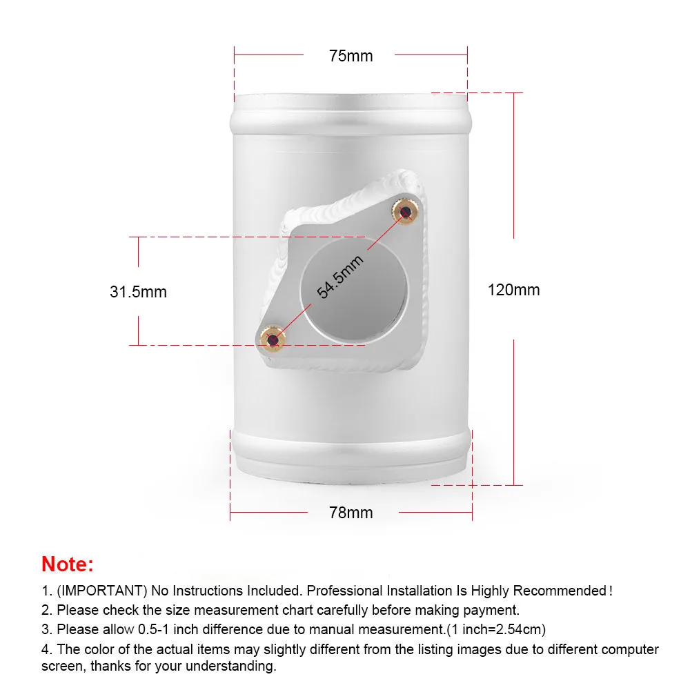 Air Flow Sensor Adapter Intake Meter Mount Base Air Flow Adapter For TOYOTA MAZDA 3 6 For SUBARU For SUZUKI 3inch MAF 76mm