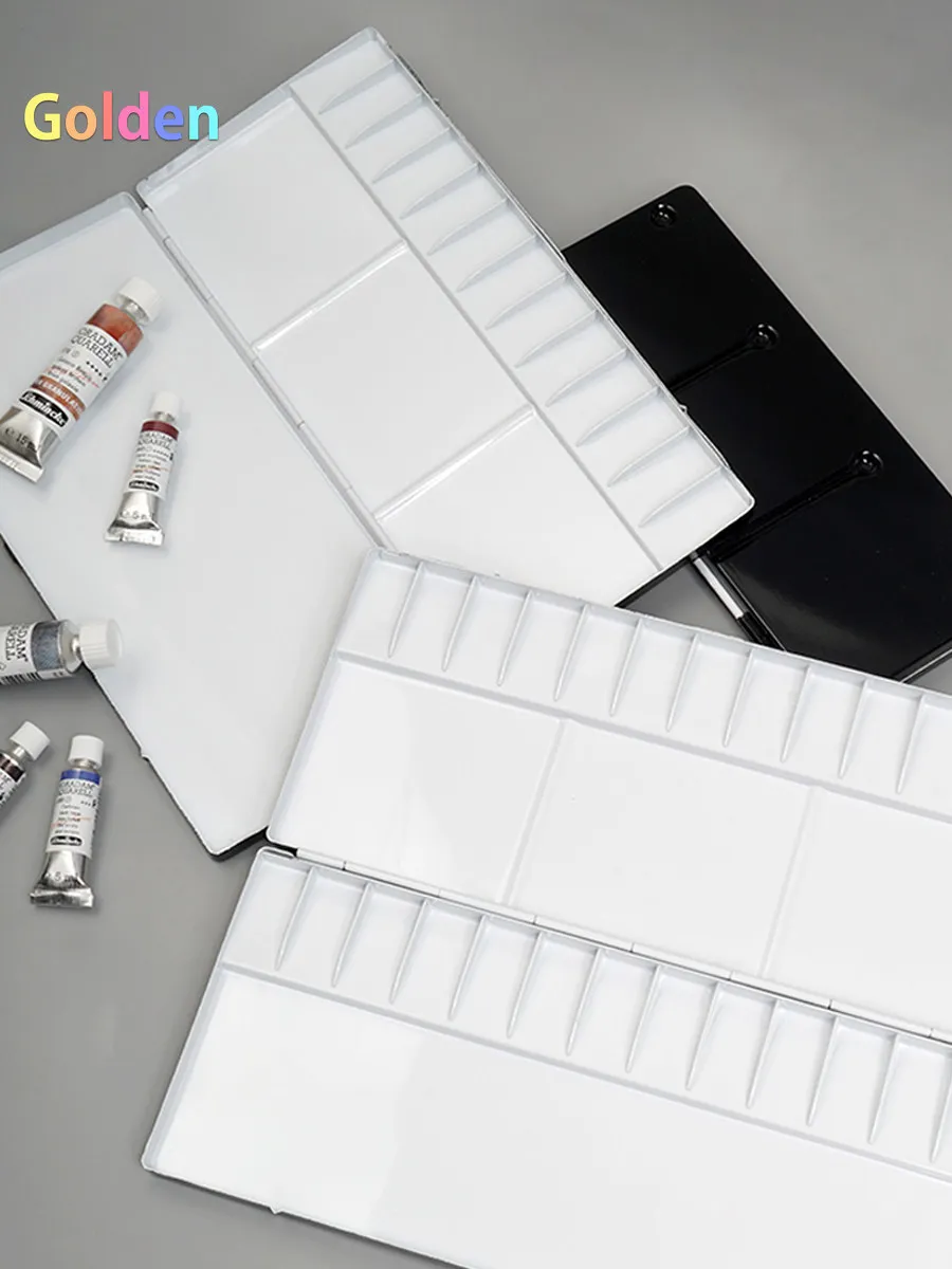 홀바인 알루미늄 수채화 팔레트 - 예술가와 취미가 있는 사람들을 위한 13/26/30/35/39 웰이 있는 다용도 페인팅 트레이