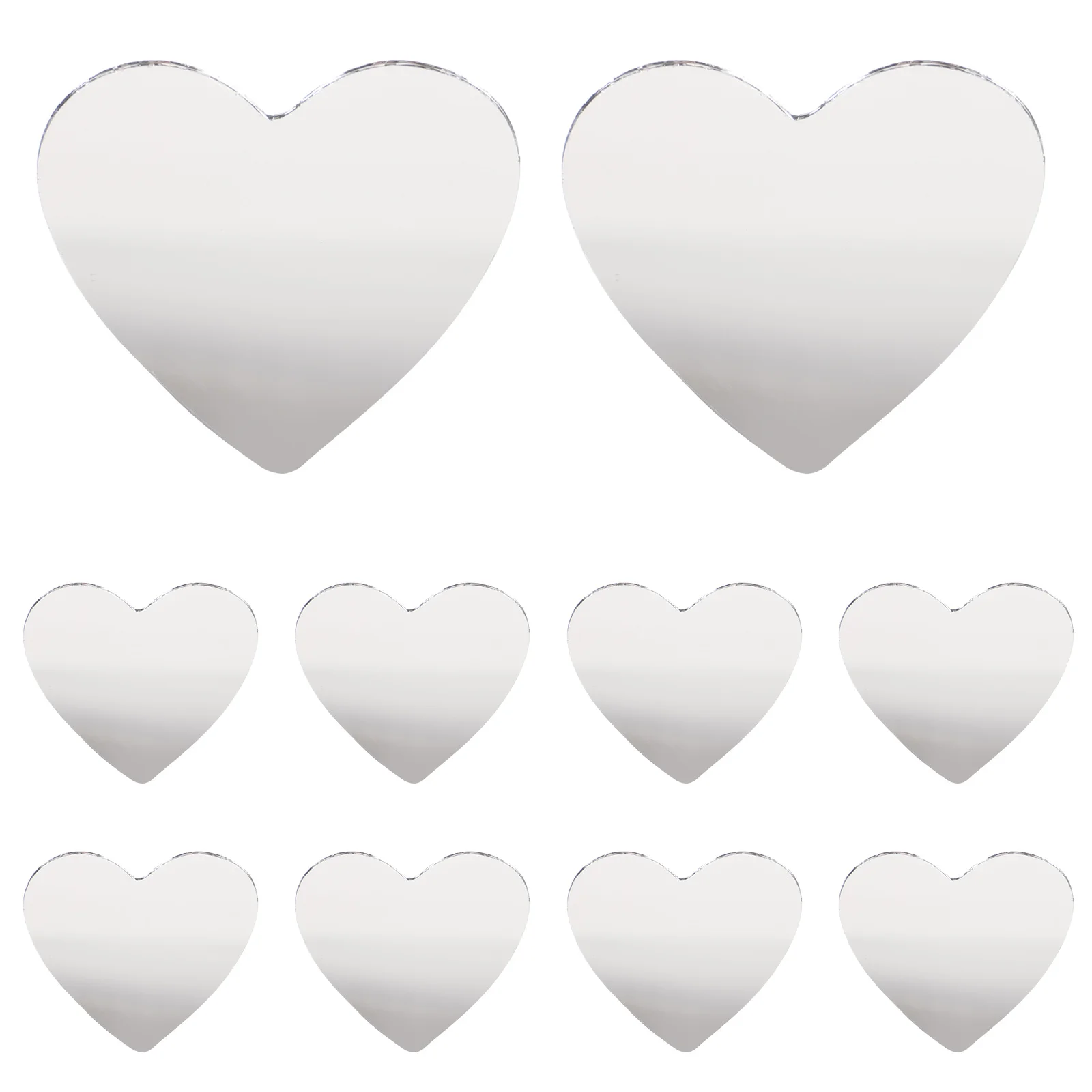 

DIY Unfinished Mirrors Glass Mirror Women Makeup Mirrors Mini Heart Shape Unfinished Mirror Lens for DIY Art Craft