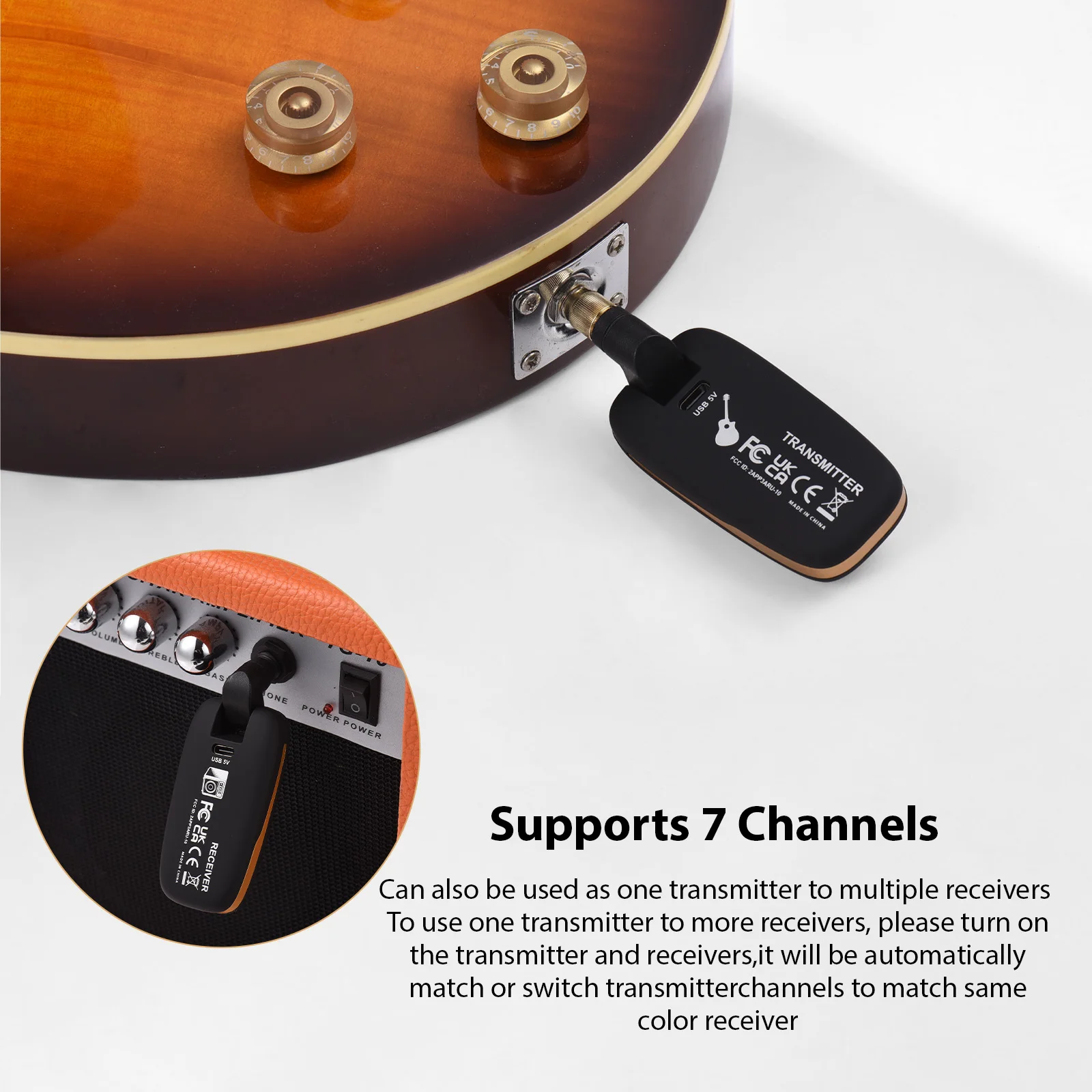 Aazon.co: Wireless Guitar Syste Built-in Rechargeable Channels