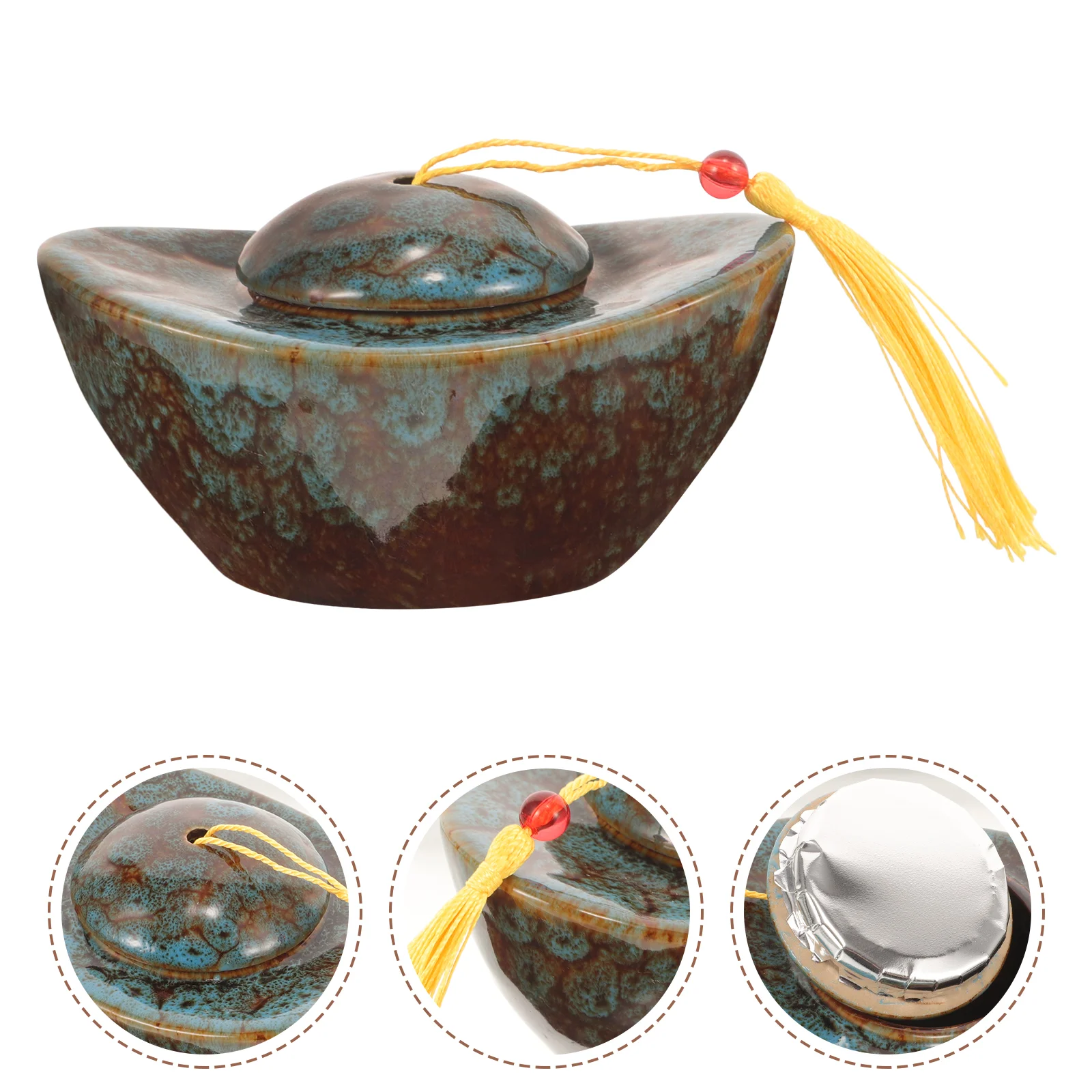 

Pet Ashes Cremation Urn with Tassel Small Urn Dog Cat Ashes Memorial Holder