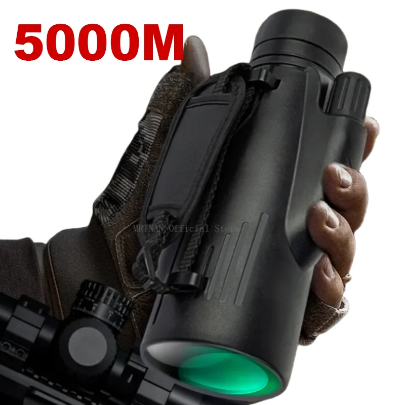 Telescope Binoculars Spotting Scope 50MM Monocular High Performance Telescopes Anti-shake Handheld Wrist Strap Portable Telescope HD High Magnification Telescope