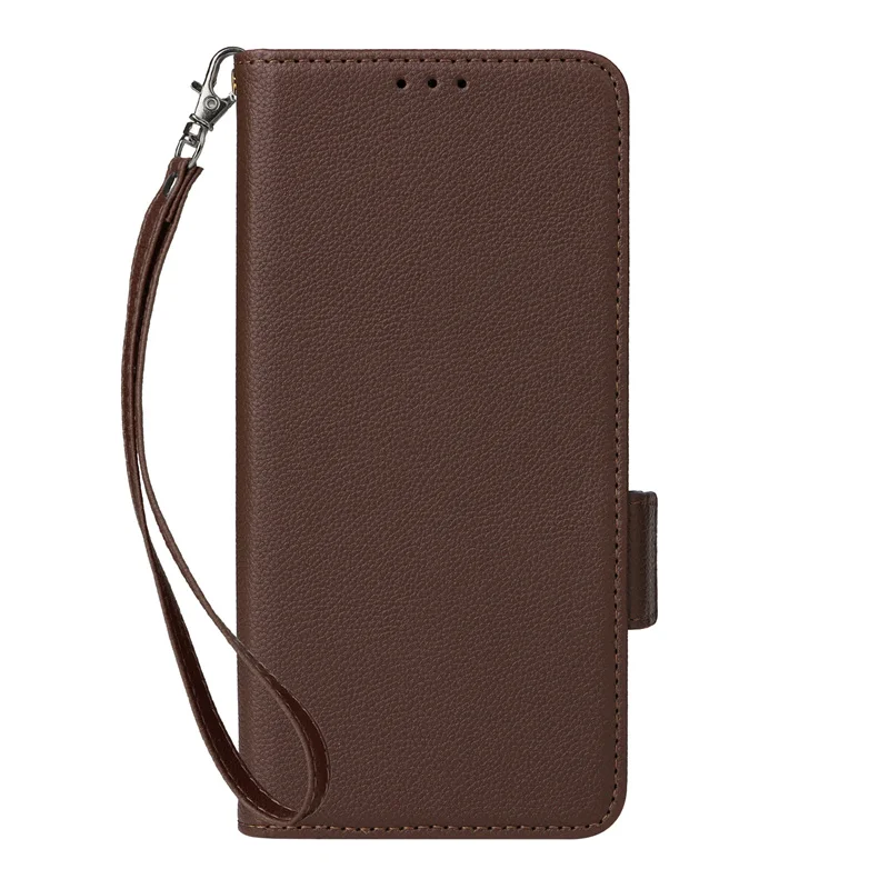 Custodia Portafoglio In Pelle PU Con Finitura Scamosciata Per ZTE Blade A5 2020, Flip Cover Magnetica Con Slot Porta Carte, Marrone