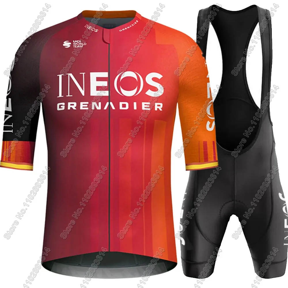 Maillot Ineos Grenadier 2025 Cycling Jersey Set Short Sleeve Mens Spain Team Cycling Clothing Road Race Bike Shirts Suit MTB 3