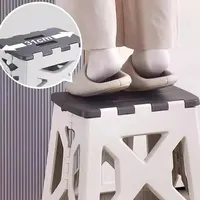 Tabouret pliant portatif extérieur portatif pour un usage domestique, changement de chaussures multifonctionnel, tabouret de pêche de loisirs Simple et léger 4