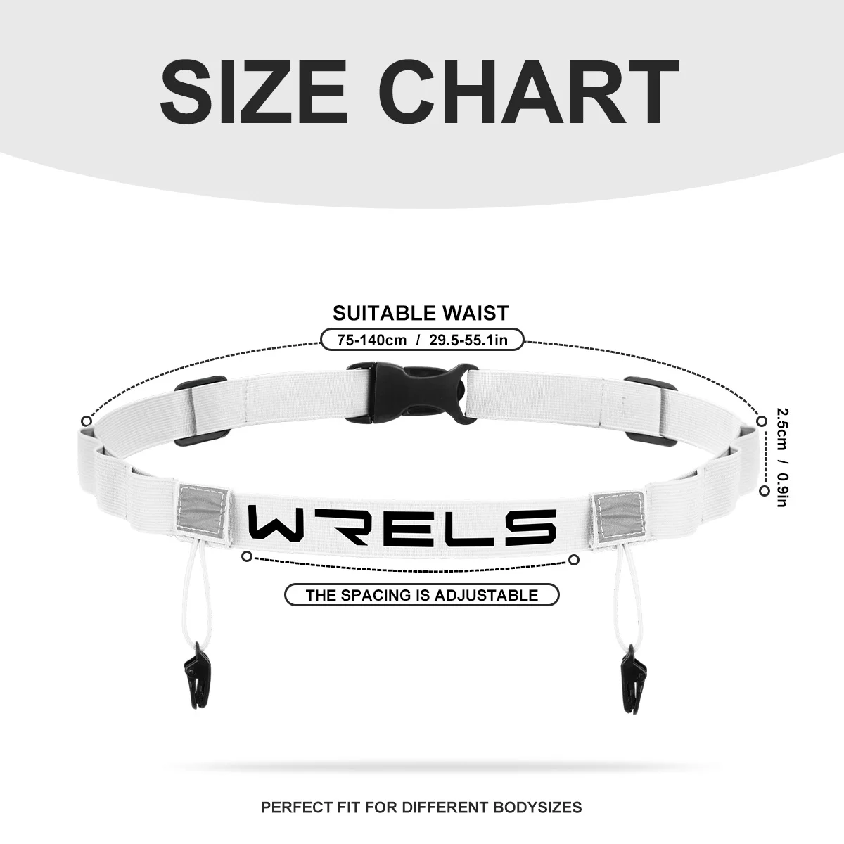 WRELS Outdoor-Sport Laufnummernhalter Startnummerngürtel Unisex Triathlon Marathon Startnummerngürtel – Detail 4