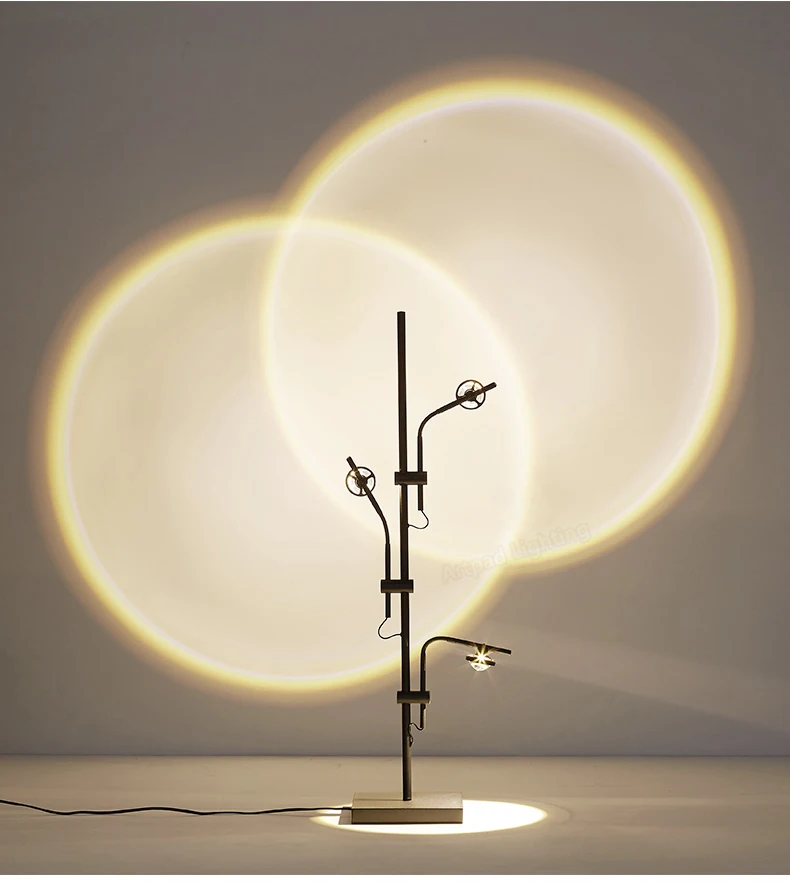 Moderne Projektions-Stehlampe im italienischen Design, Regenbogen-Stehleuchte für Wohnzimmer, Schlafzimmer, Wohnzimmer-Sofa, hohe LED-Stehleuchte – Detail 17