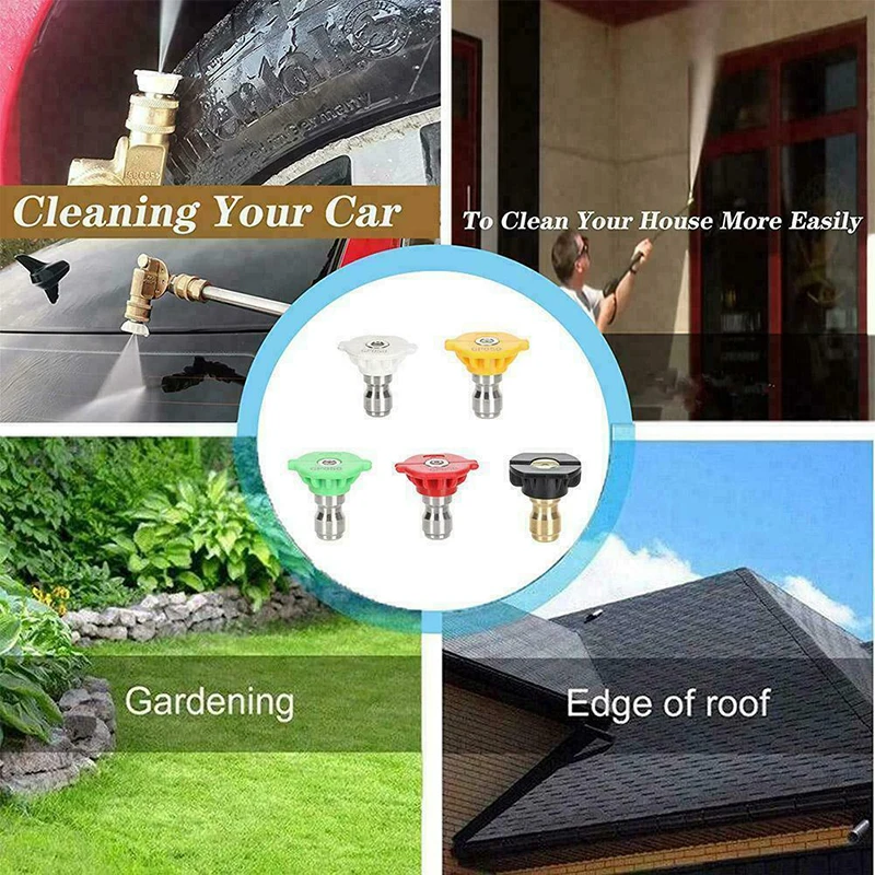 

Washer Nozzle High Pressure Spray Water Gun Cleaner Quick Connect Car Washer Spray Tip Nozzle Orifice Size Washer Tools