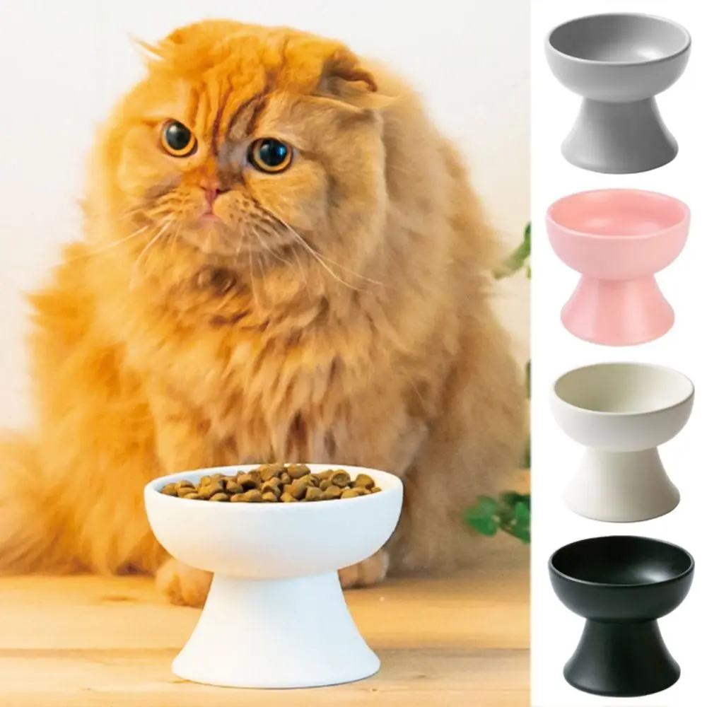 

Нескользящая керамическая миска для домашних животных, защита шеи, защита от рвоты, керамическая миска для собак, конфетных цветов, керамическая миска для кошек и еды в помещении
