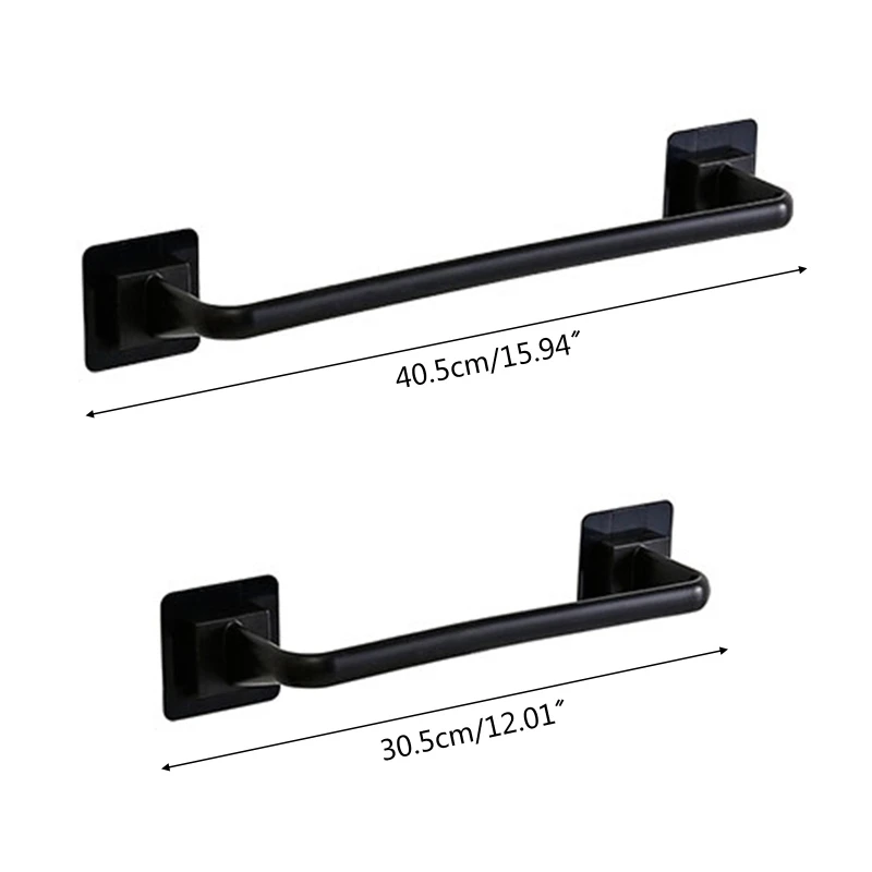 Wall Mount Towel Rack Bra Adhesive Pot Lid Holder Kitchen Bathroom Hanging Shelf towel rack