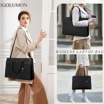 Borsa per Laptop di grande capacità per borsa da lavoro per Laptop da donna borsa da lavoro in pelle borsa da lavoro impermeabile borsa per Computer da ufficio