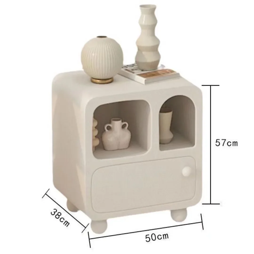 New The Bedside Table Is Simple And Modern White You Need To Install It Yourself Cute Grainy White Nightstand