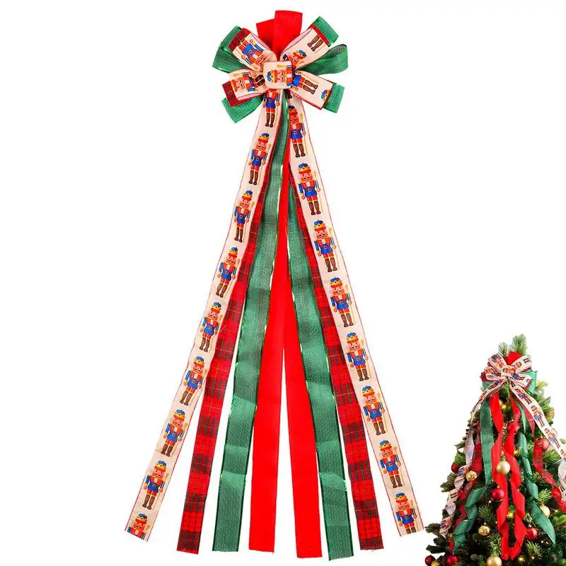 

Christmas Tree Bows Large Ornament Multi-Purpose Tree Topper Ribbon Bowknot Lightweight Durable Home Decoration Supplies Product