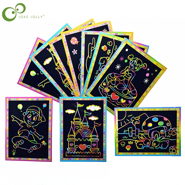 Dpf – Papier Magique Pour Peinture À Gratter, Bâton De Dessin, Jouets  Éducatifs Pour Enfants, Décoration, Scrapbooking, Cadeau Artisanal Pour La  Maison - Peinture Et Calligraphie - AliExpress