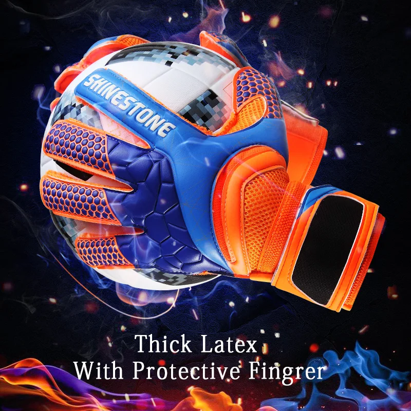 Soccer Goalkeeper Gloves Men Kids Size Latex Professional Football Match Gloves Strong Finger Protection