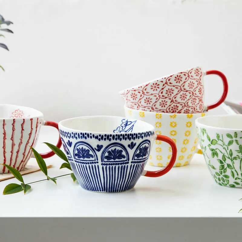 

Irregular shape Nordic ceramic mug breakfast tea milk cup kitchen office appliances dining table new home furnishings