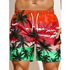 New Summer Harajuku 3D Cocoanut Trees Printing Beach Shorts Palm Tree Graphic Board Shorts For Men Hawaiian Cool Swimming Trunks 5