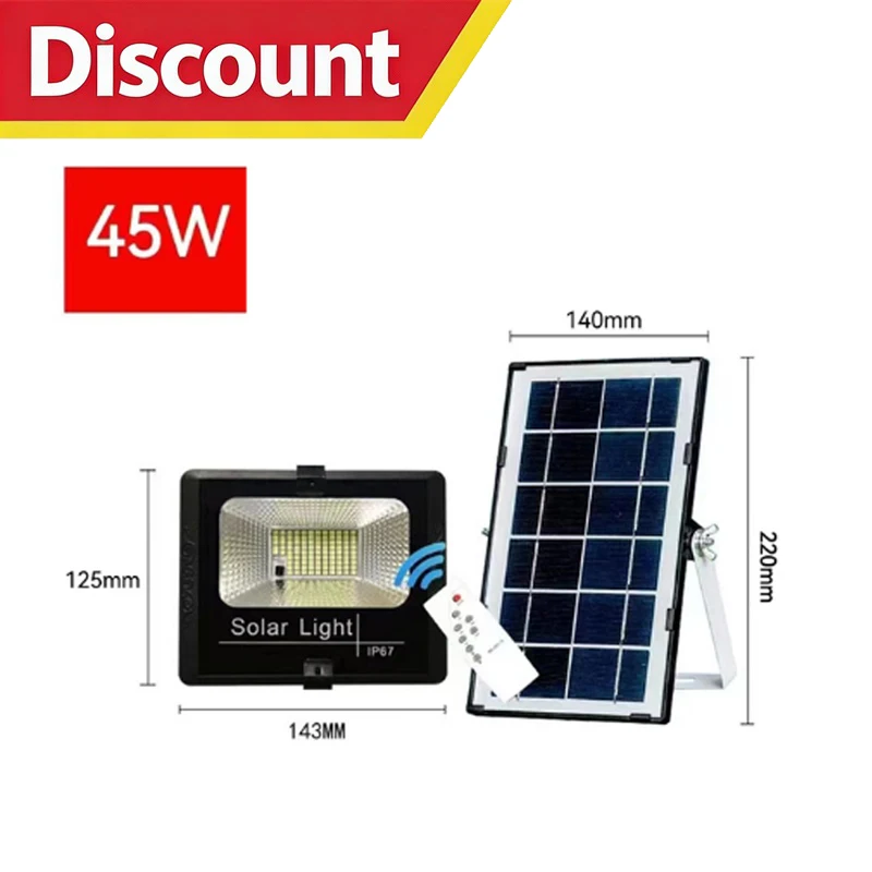 ตัวเลือกสินค้า สปอตไลต์พลังงานแสงอาทิตย์ 50-500W พร้อมรีโมท กลางแจ้ง