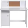 Kids Study Desk with Storage, Wooden Children School Study Table with Hutch and Storage Cabinet for 3-8 Years Girls Boys 5