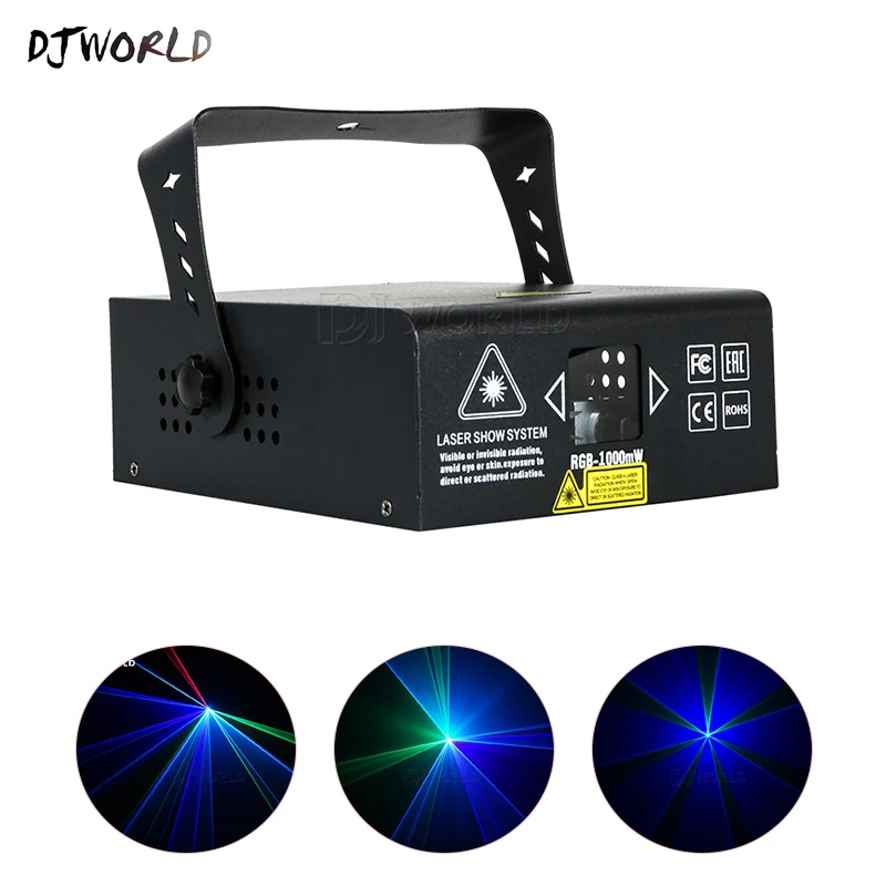 1000mW RGB Lights Full Color Scan Multiple Effects DJ Disco Wedding Pionner Dj Controlador  Scan Stage Lighting