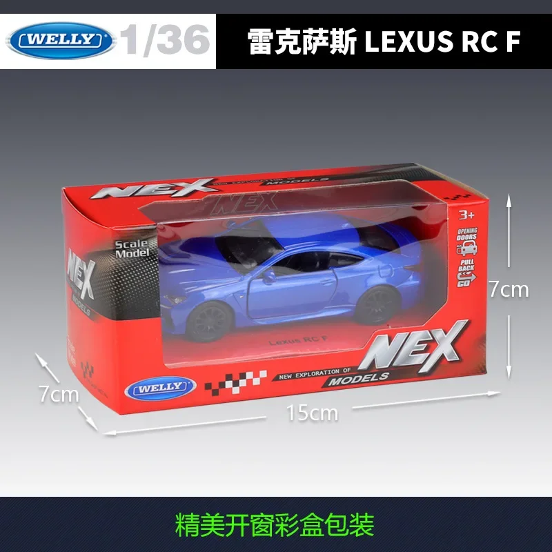 WELLY 1:36 LEXUS RC F High Simulation Diecast Car Metal Alloy Model Car Toys for Children Gift Collection B172 6