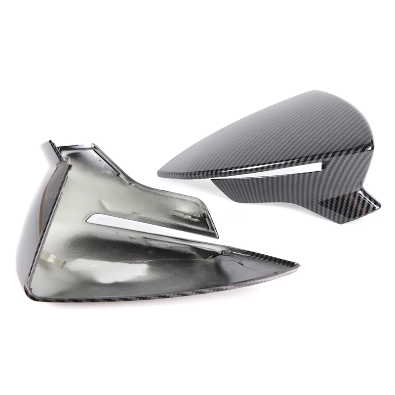 Gloss Black Carbon Look Car Side Rearview Mirror Cover Accessories