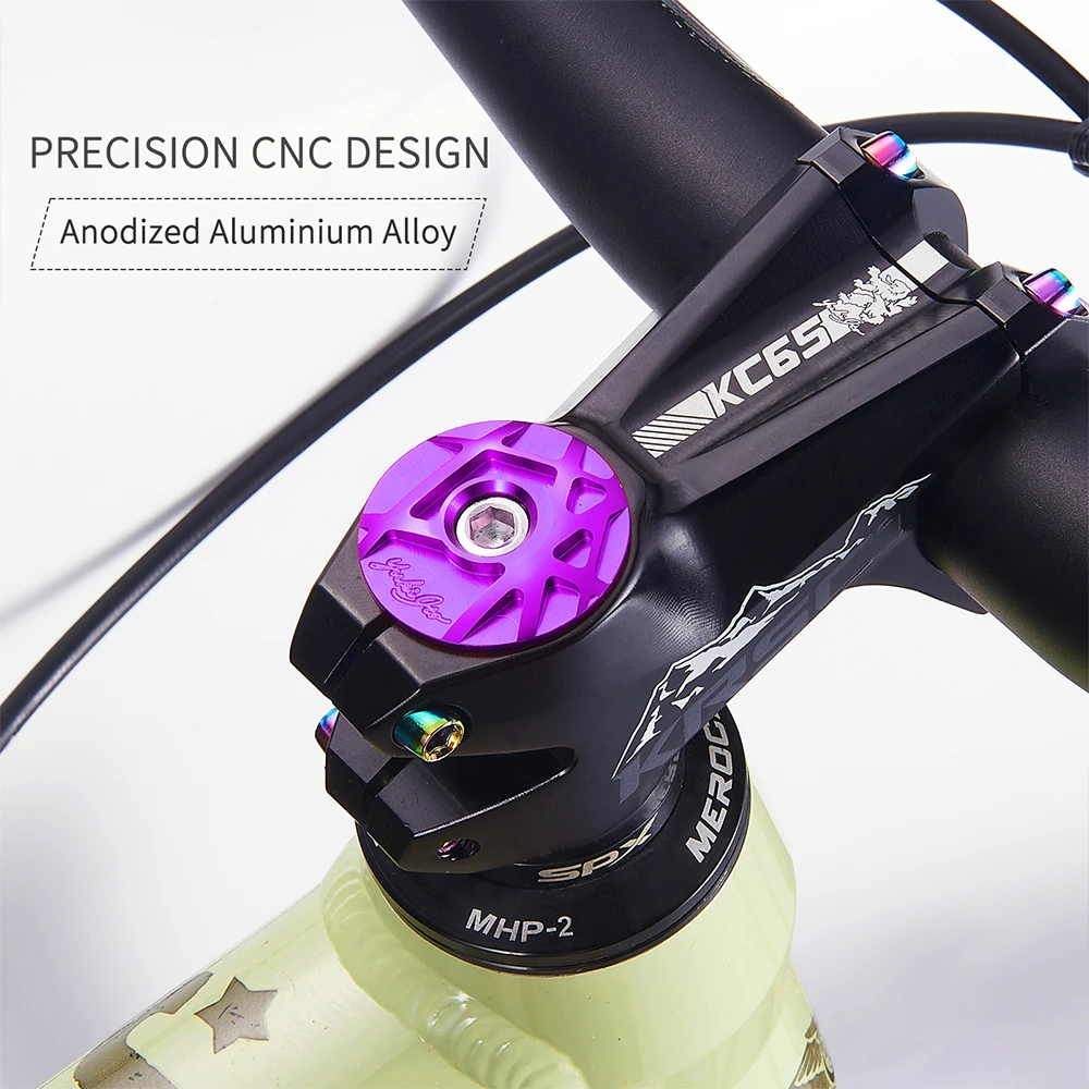Bike Headset Top Cap Bolts Bowl Cap Cover Screw Al Alloy Fork Headset Cycling Accessories MTB Road XC Bicycle Stem