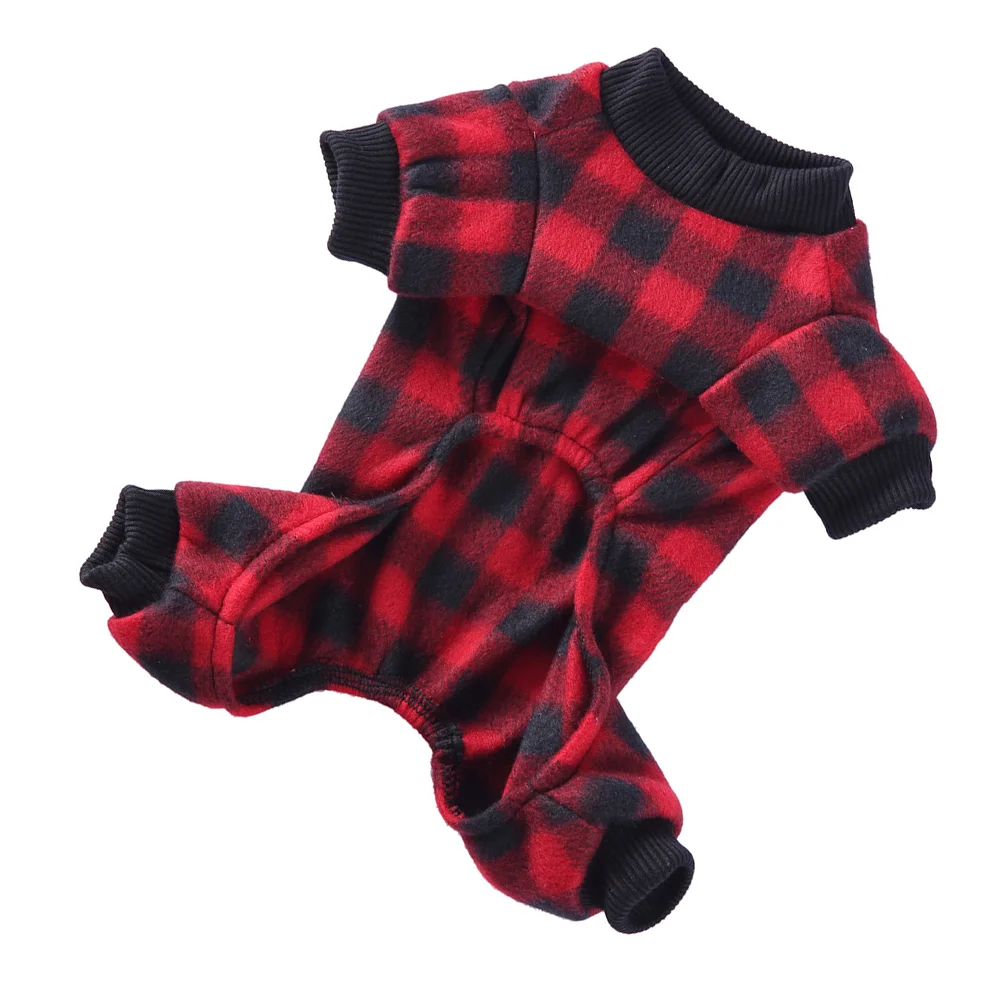

Winter Buffalo Plaid Clothes: Red Black Plaid Coat Puppy Kitten Cat Checkered Sweater Apparel Small Animals Christmas Costumes