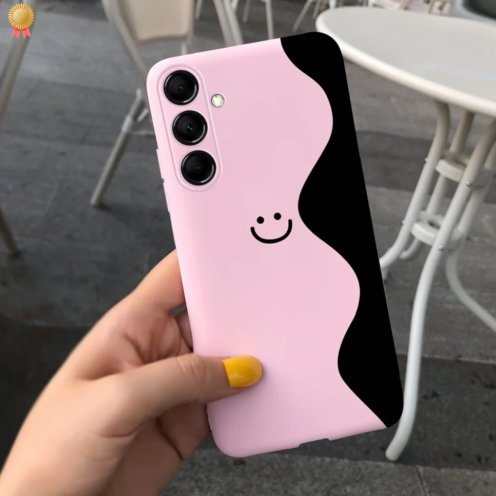 For Samsung F54 5G Cases Cute Cartoon Shockproof Black Pink Silicone For Samsung Galaxy F54 F54 5G Phone Case Bumper Funda