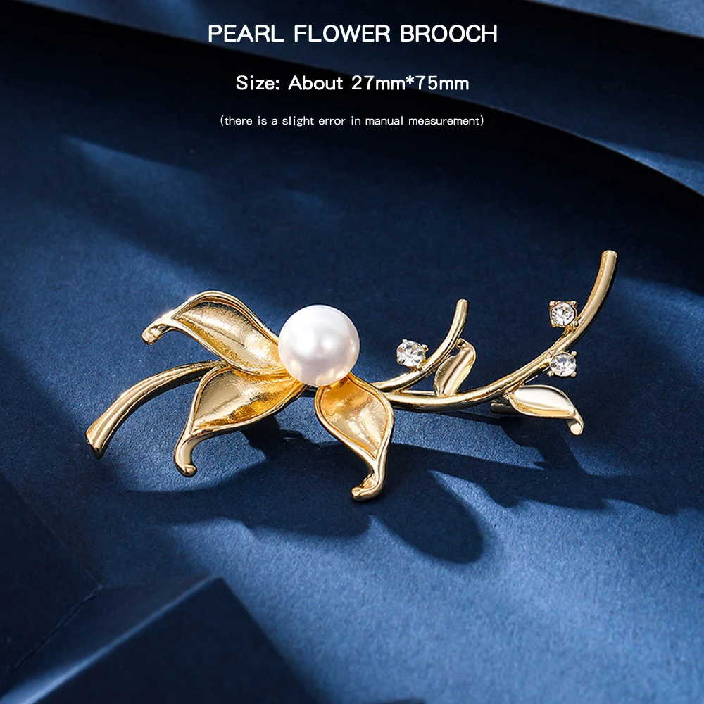 Flower Pearl Brooch For Women Brooch Set Girls Jewelry Accessories Luxury Wheat Brooch Set Gift Box Party Birthday Present
