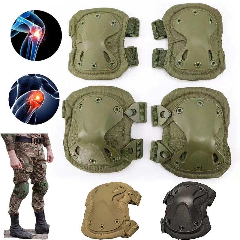 

Tactical Knee & Elbow Pads War Game Protector Outdoor Hunting Training Arthritis Running Breathable Brace Collision Avoidance