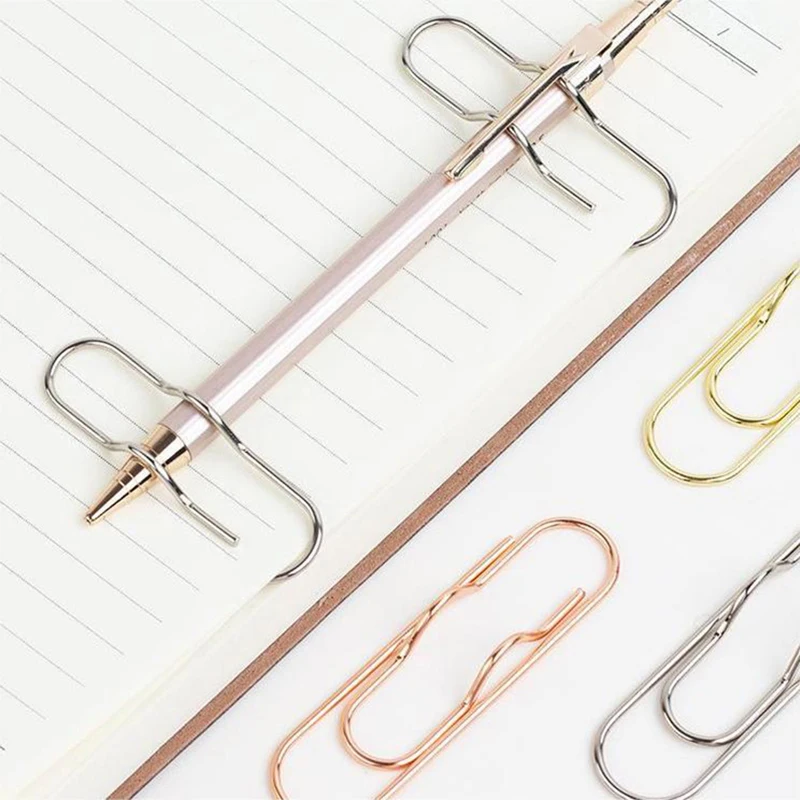 Multi-Purpose Paper Clips Paper Fix Clips Pen Holder Notebook Pen Holder Book Pin For Notebook Journal Document