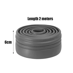 Self - Adhesive 3D Wall and Skirting Line Decor Strip - 4m 2roll (Gray)