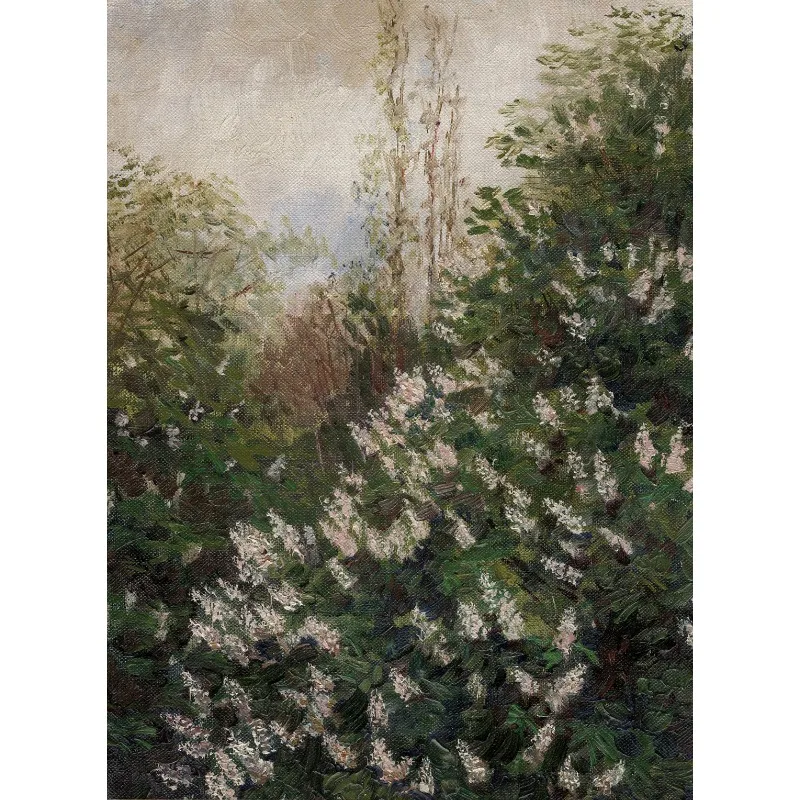 Vintage French Country Meadow Canvas Painting Wall Art