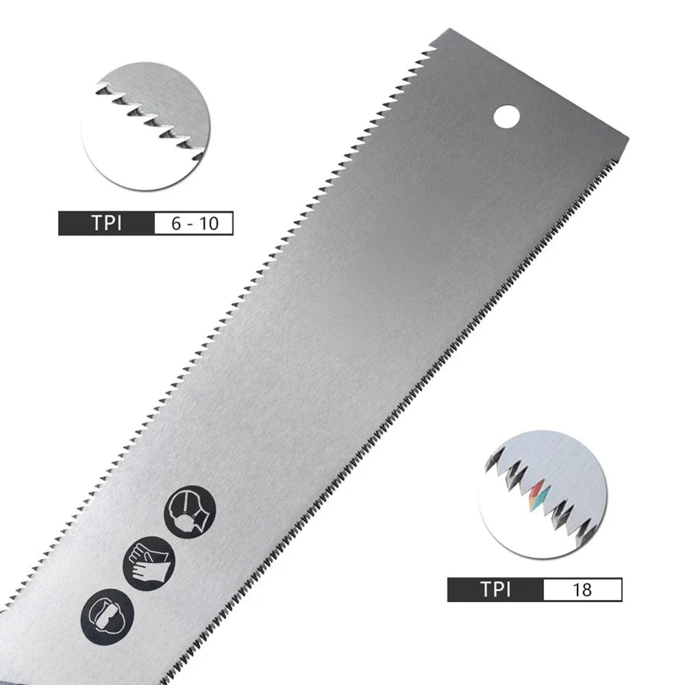 Hand Saw Multi Purpose Saw Handheld Saw 1PC Ryoba Japanese Saw 3-Edge Tooth Pull Saws Flexible Flush Cut Hand Saw for Tenon Wood Fine Cutting Woodworking