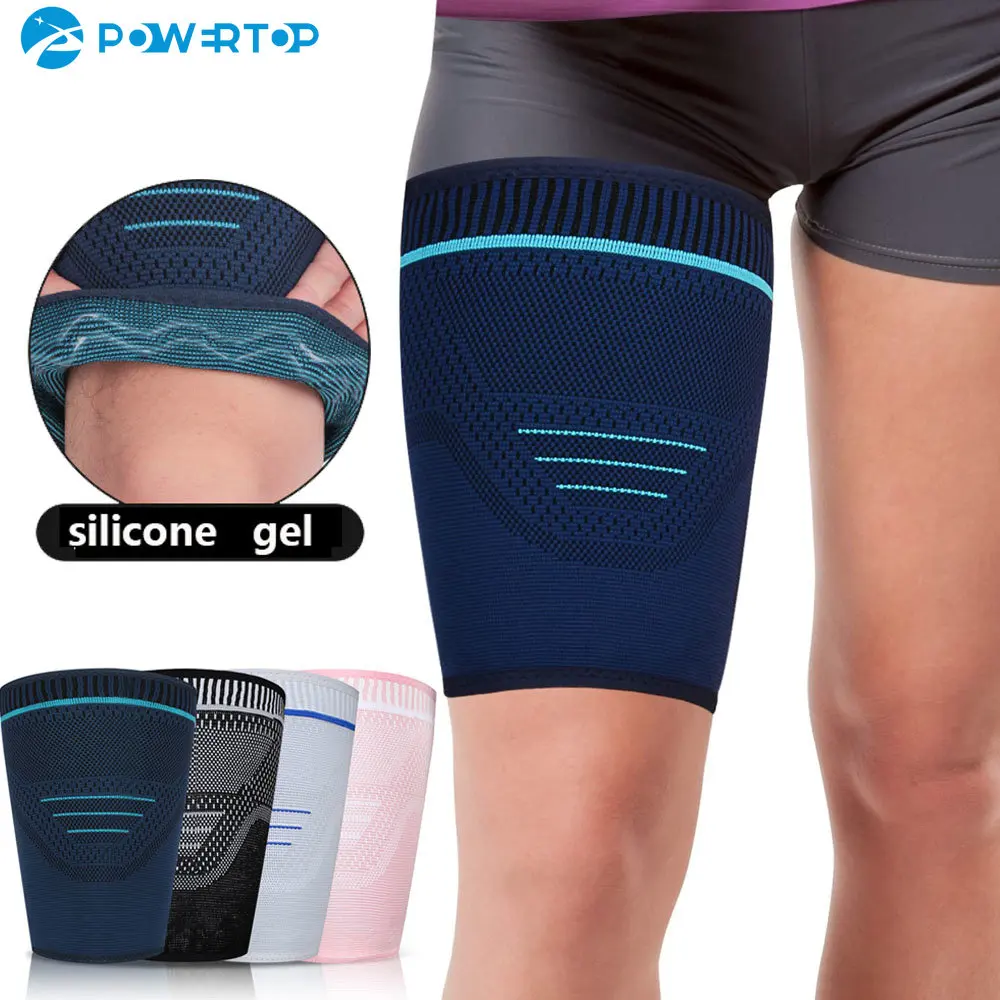 1Pcs Thigh Compression Sleeve,Antislip Breathable Quad and Hamstring