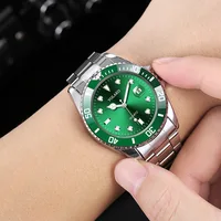 Marque de luxe calendrier acier hommes montre d'affaires montre de sport à quartz 6