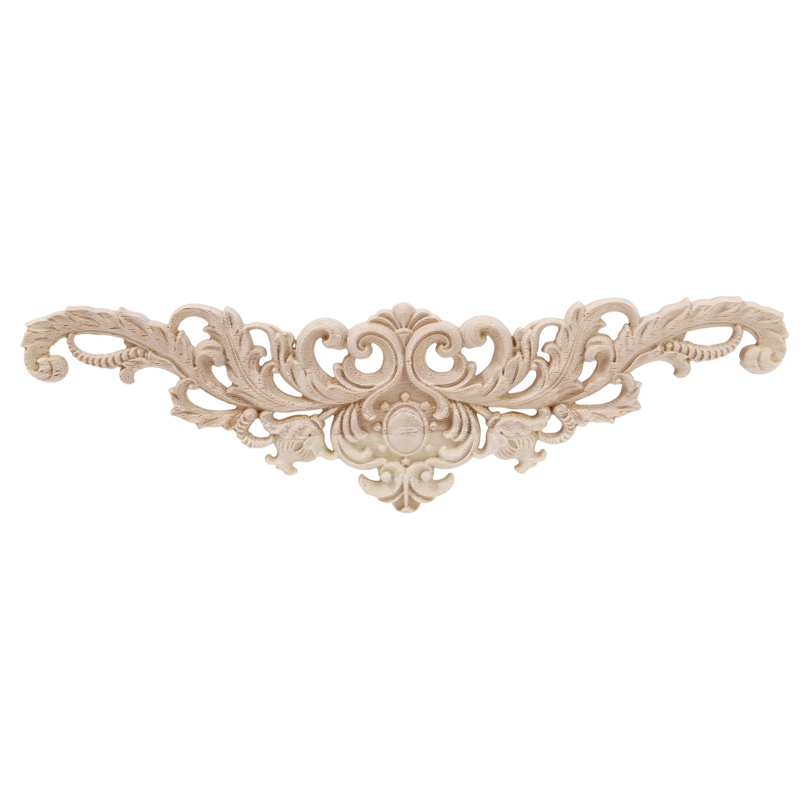 

VORCOOL Wood Carved Onlay Applique Unpainted Furniture Corner Carving Decal Wall Cabinet Decoration