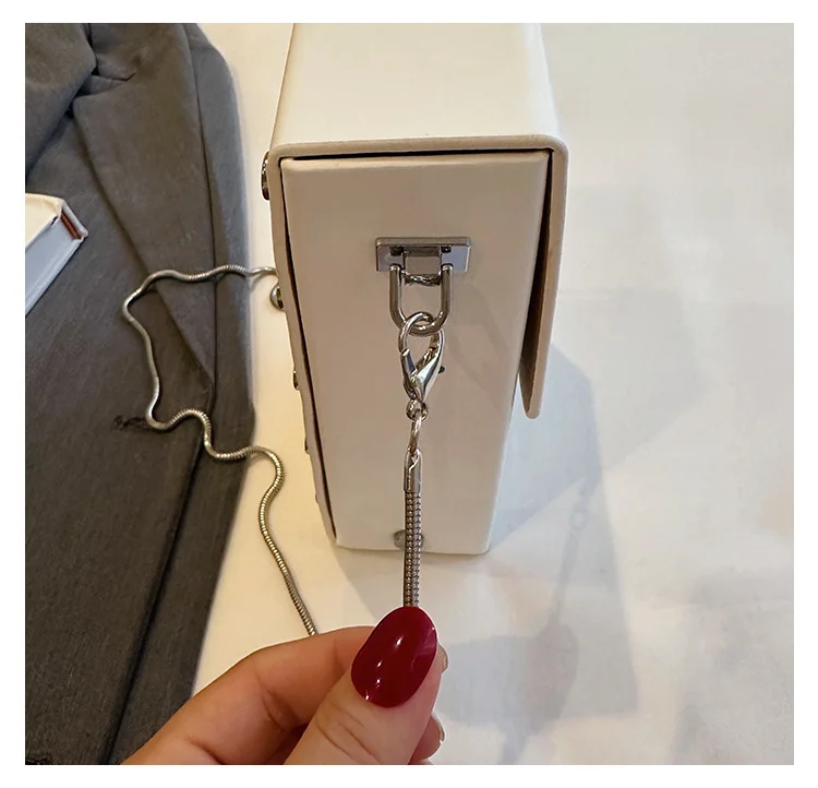 Damen Umhängetasche Mini Handytasche Rote Kettentasche Elegant_voghion.com