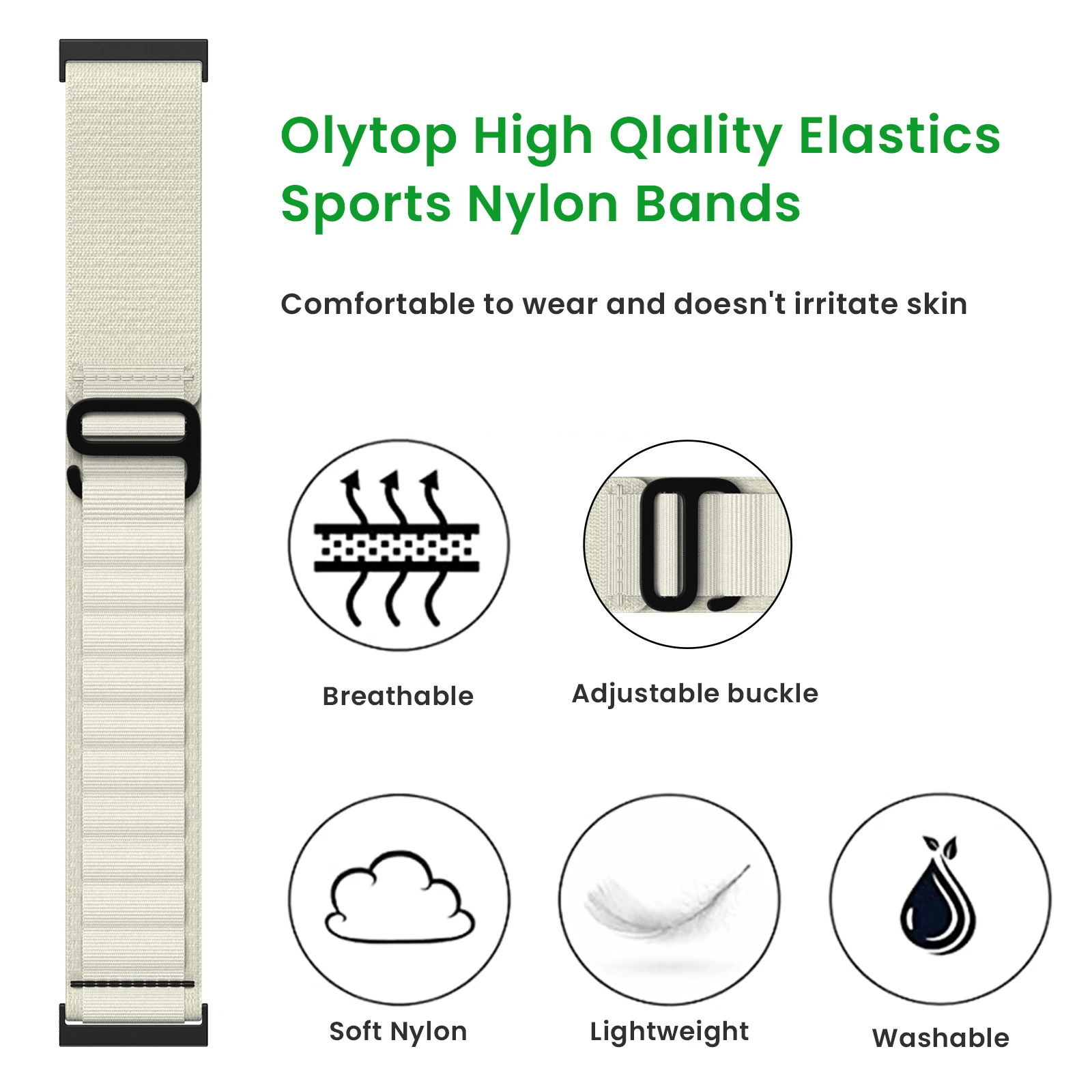 24mm Alpine Nylon Loop Strap Wristband For SUUNTO7/9/9baro/Spartan Sport/D5 Easy Fit Watch Band Replaceable Bracelet Belt