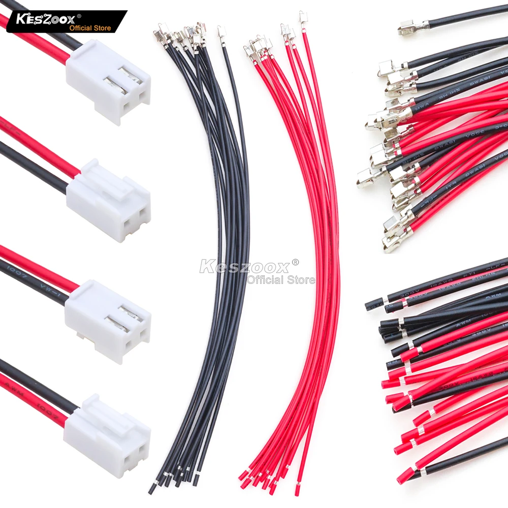 soquete kit com 210mm 18awg pre-frisado cabos fio jst-