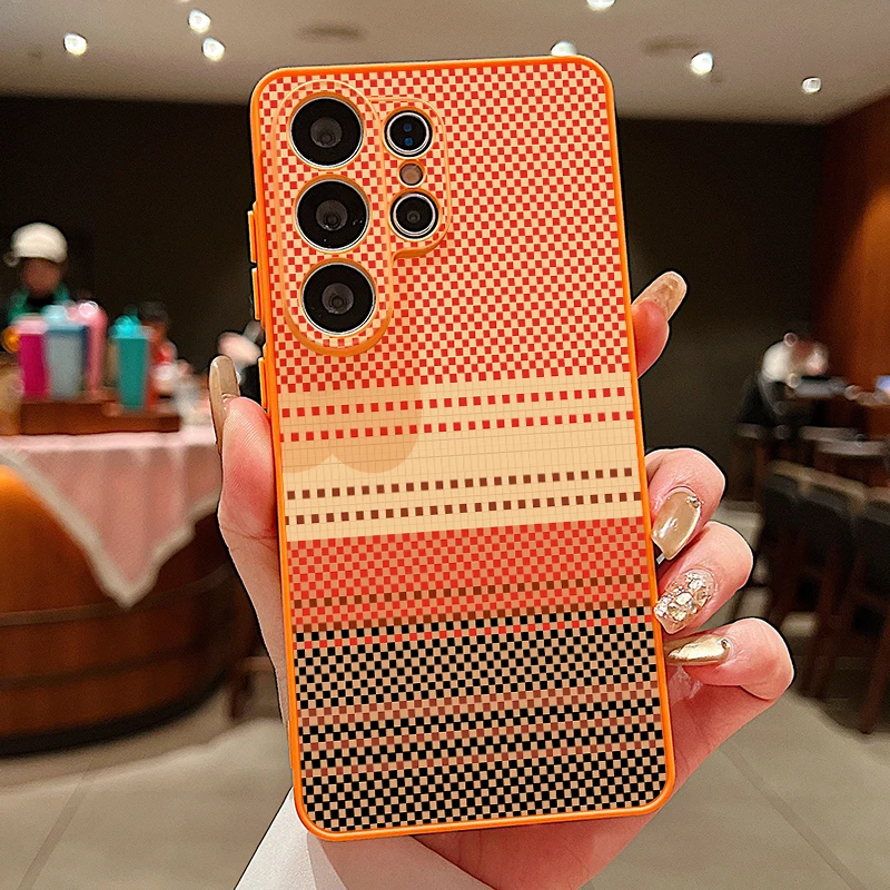 Magnetic Retro Geometric Print Phone Case Cover