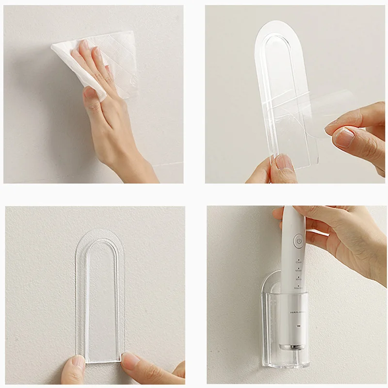 Toothbrush Holder Electric Wall Mounted Stand Storage Rack For Bathroom Accessories
