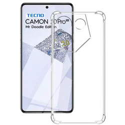 Shockproof Clear Silicone Soft Phone Case Coque for Tecno Camon 20Pro 5G (Shockproof Case)