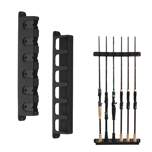 Fishing Rod Holders Horizontal Vertical Wall Rod Rack Store 6 Rods For Fishing  Pole Holder Storage