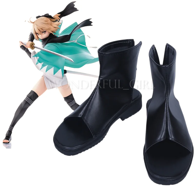 Neue Fate/Grand Order Saber Okita Souji Cosplay Schuhe Unisex Erwachsene Halloween/Carnaval Größe 35-47 2