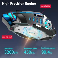 Wireless Mouse Gaming Computer Silent Rechargeable Bluetooth Mouse USB Mechanical E-Sports Backlight PC Gamer Mouse for Laptop - Image 6