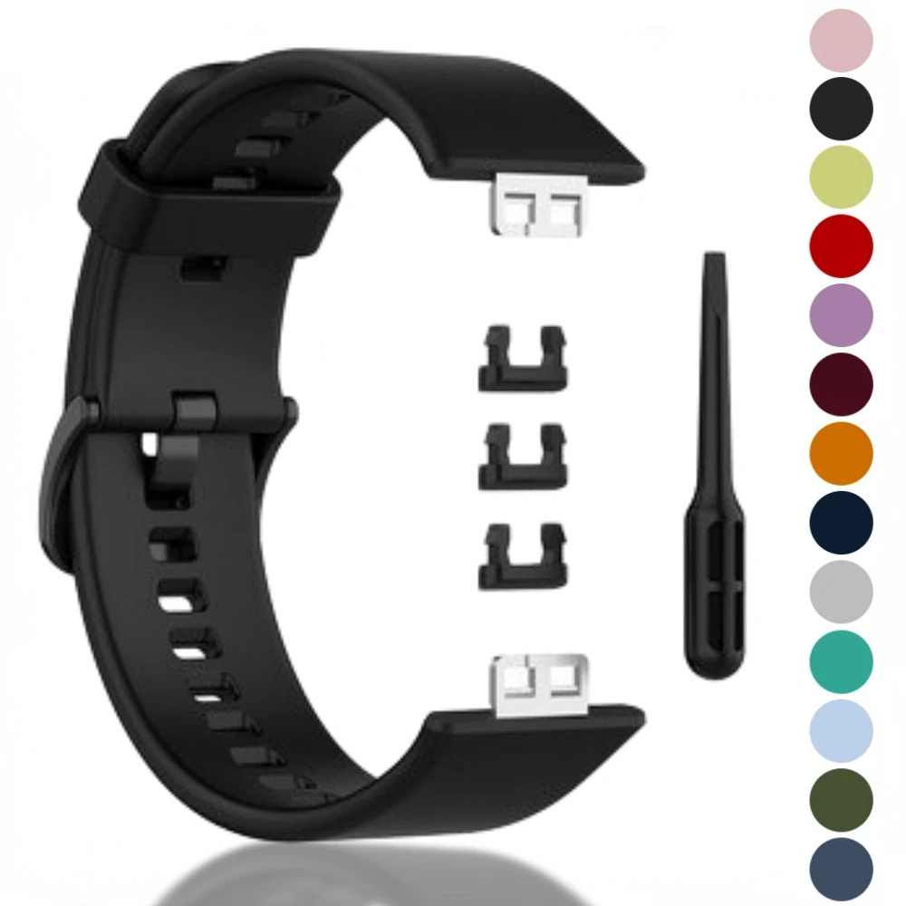 

Ремешок для часов Huawei Watch Fit, силиконовый оригинальный спортивный Воздухопроницаемый браслет для смарт-часов Huawei