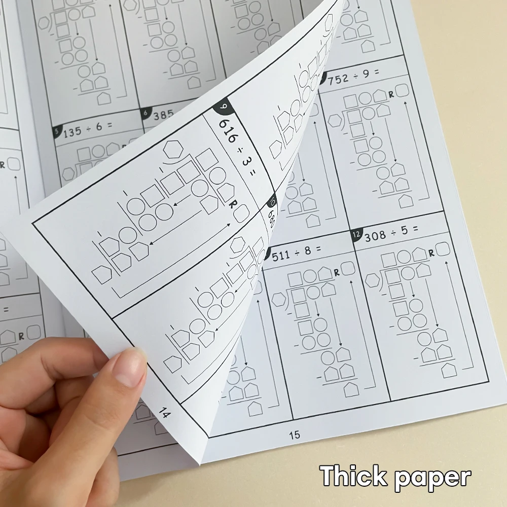 2 books Long Division Practice 2-digit Multiplication Worksheet Mathematical Operation Calculation Homework Workbook for student 3
